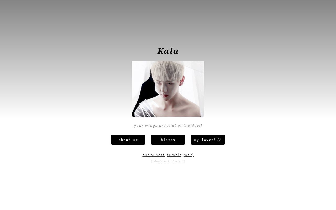 Carrd profile picture for @kala